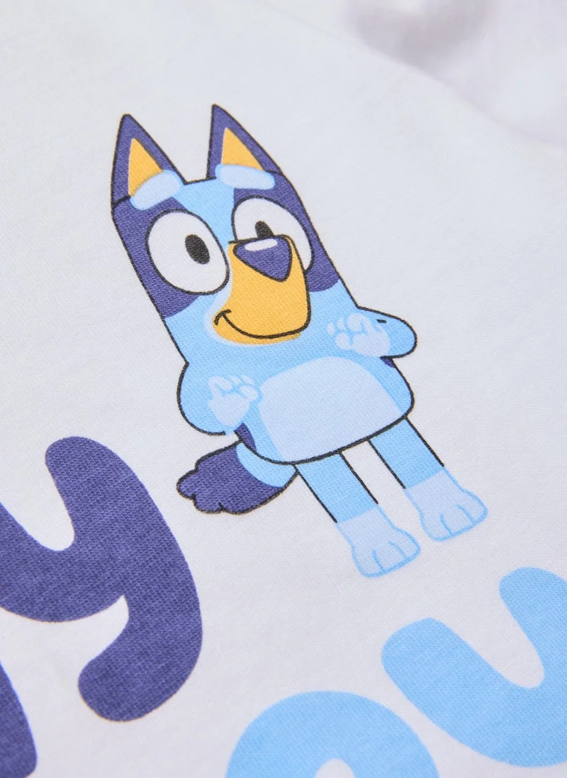 ماتلان Bluey Kids White Short Pyjama Set